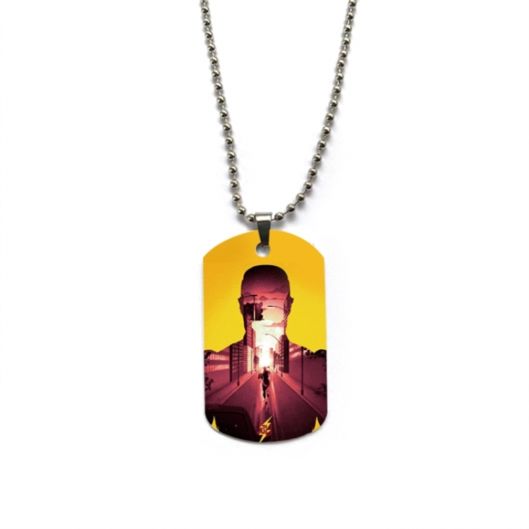 Justice League Anime double-sided full color printed military brand necklace price for 5 pcs