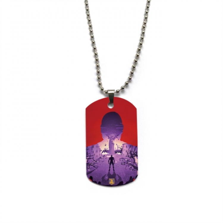 Justice League Anime double-sided full color printed military brand necklace price for 5 pcs