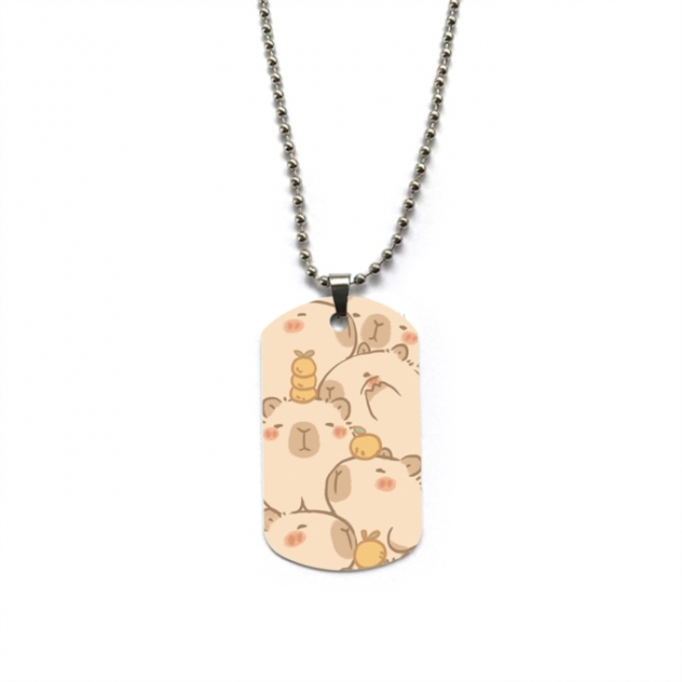 Kapibala Anime double-sided full color printed military brand necklace price for 5 pcs