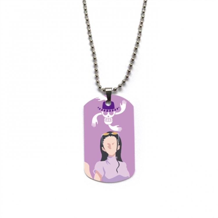 One Piece Anime double-sided full color printed military brand necklace price for 5 pcs