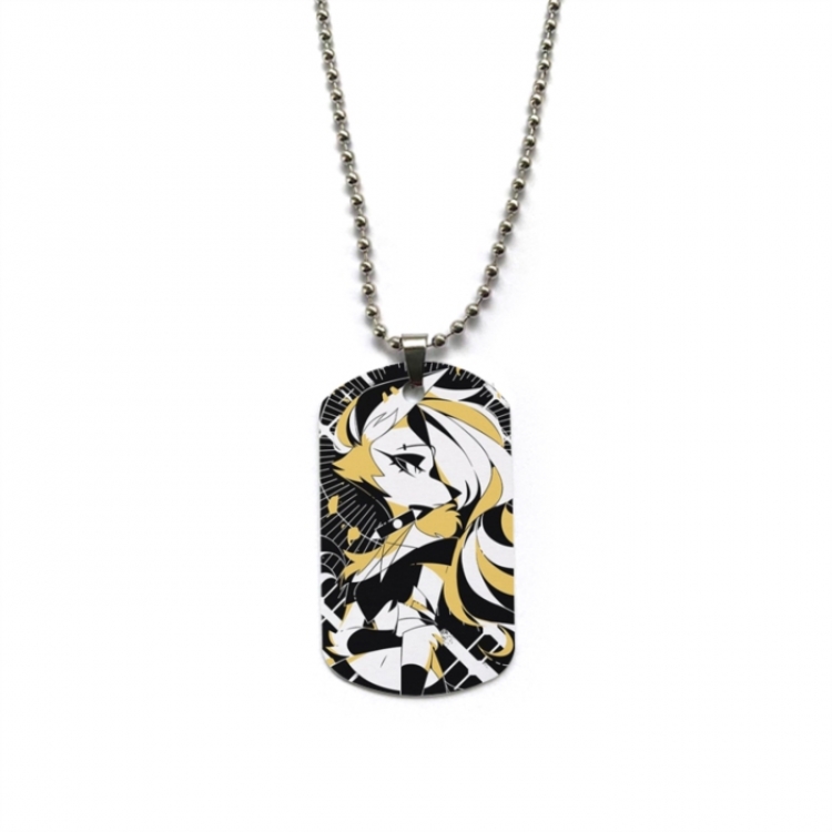 Hazbin Hotel Anime double-sided full color printed military brand necklace price for 5 pcs