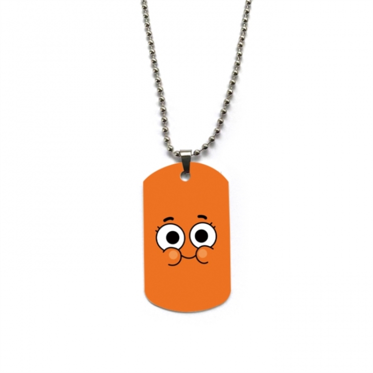 The Amazing World of Gumball Anime double-sided full color printed military brand necklace price for 5 pcs