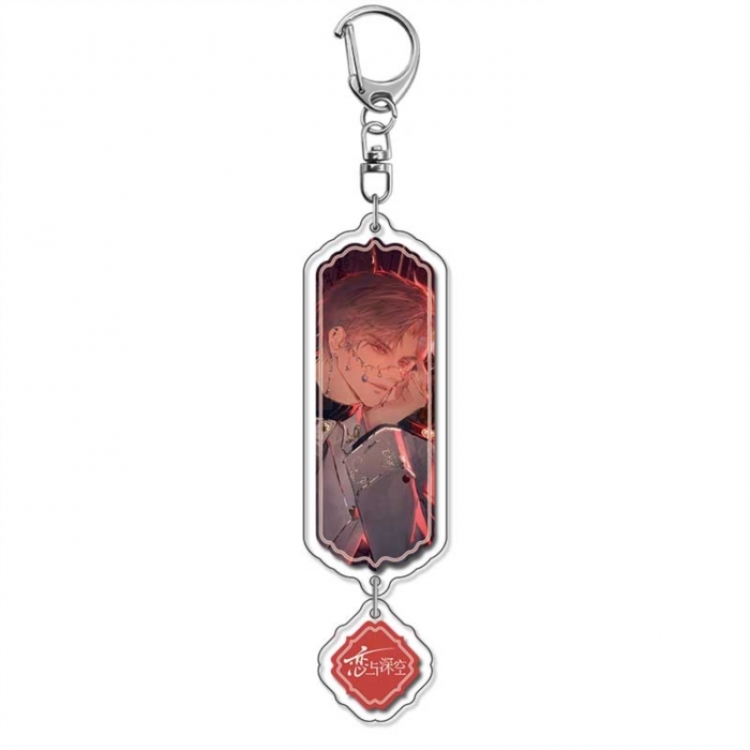 Love and Deepspac  Anime peripheral acrylic keychain Long pendant 8.5cm price for 5 pcs