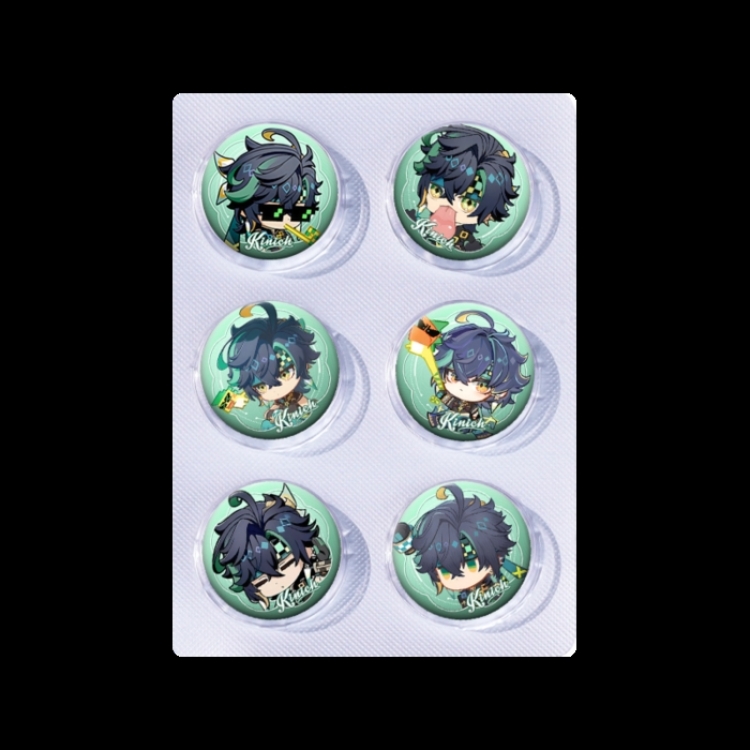 Genshin Impact Anime peripheral pill bar badge 25mm a set of 6 price for 5 sets 