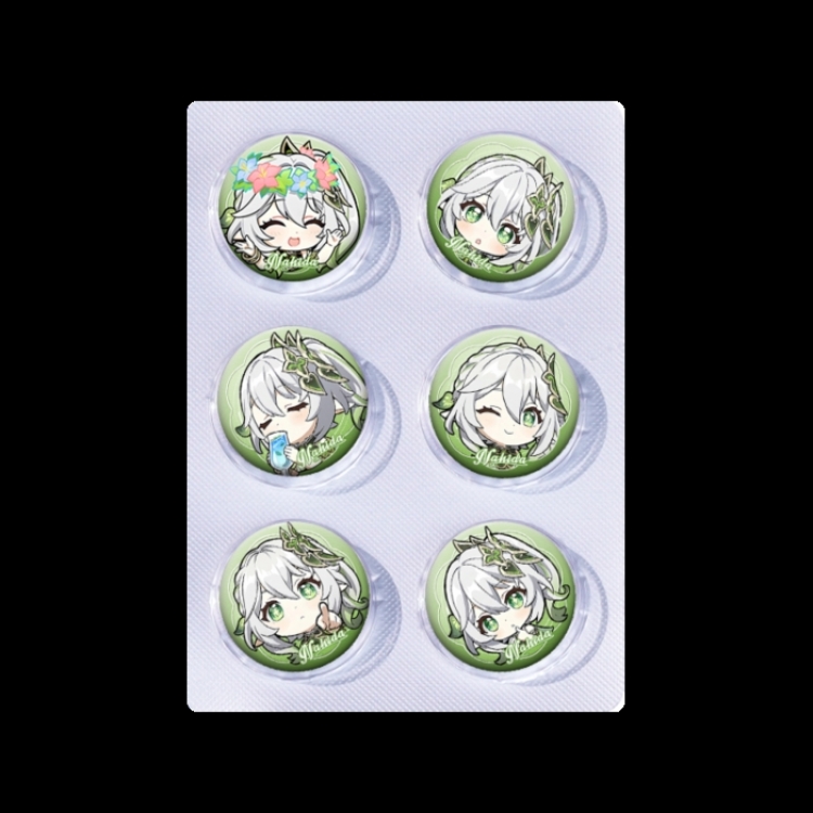 Genshin Impact Anime peripheral pill bar badge 25mm a set of 6 price for 5 sets 