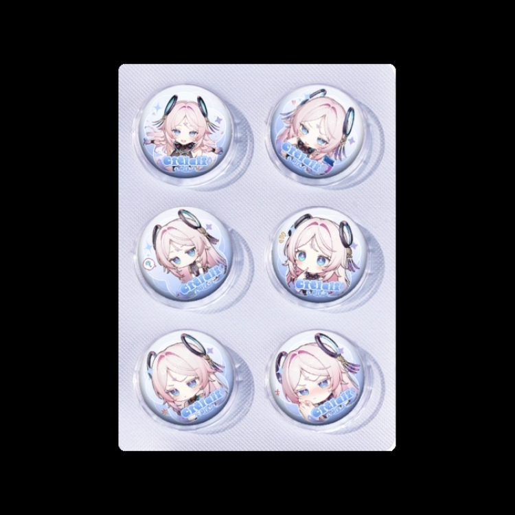 Genshin Impact Anime peripheral pill bar badge 25mm a set of 6 price for 5 sets 