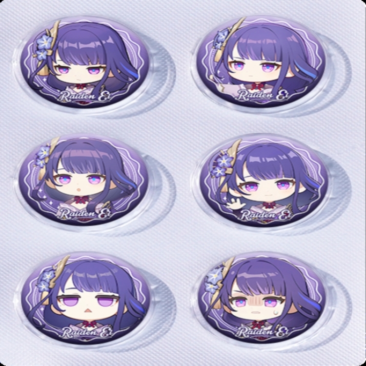 Genshin Impact Anime peripheral pill bar badge 25mm a set of 6 price for 5 sets 