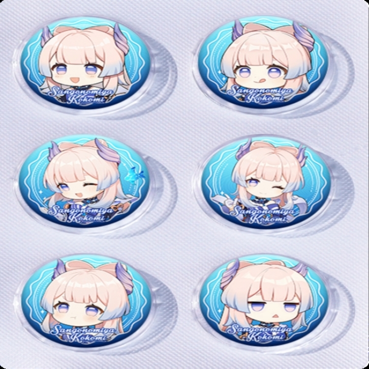 Genshin Impact Anime peripheral pill bar badge 25mm a set of 6 price for 5 sets 
