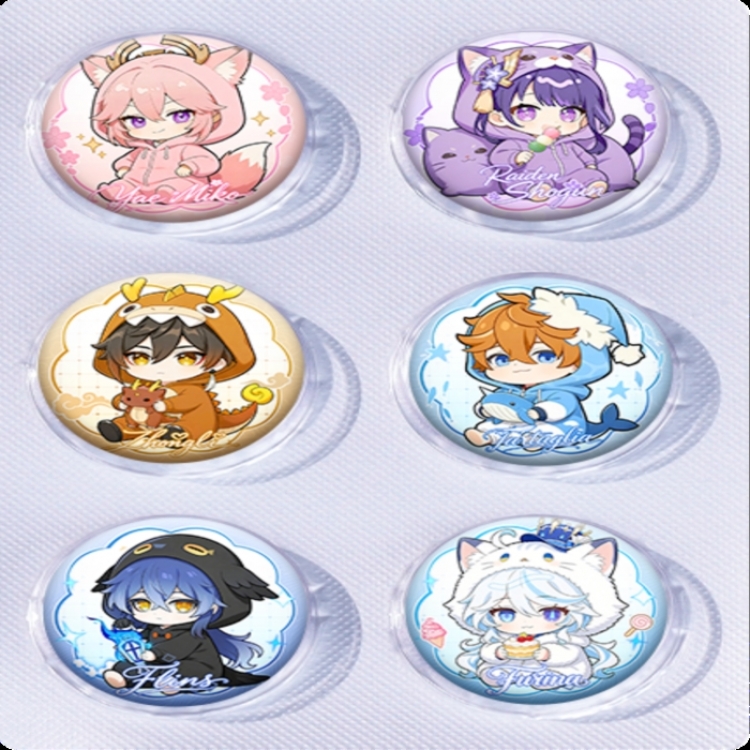 Genshin Impact Anime peripheral pill bar badge 25mm a set of 6 price for 5 sets 