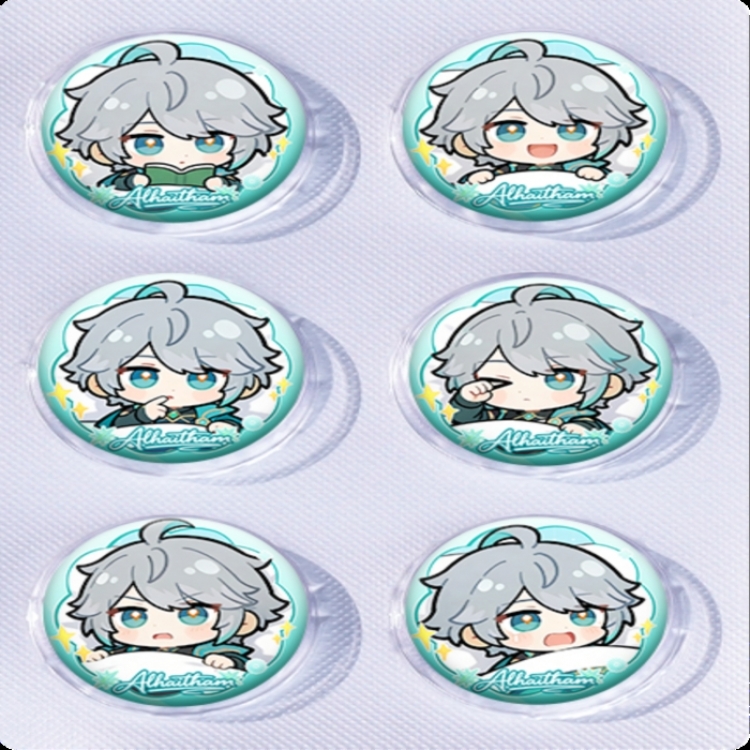 Genshin Impact Anime peripheral pill bar badge 25mm a set of 6 price for 5 sets