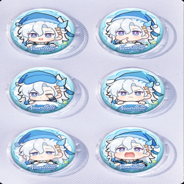 Genshin Impact Anime peripheral pill bar badge 25mm a set of 6 price for 5 sets