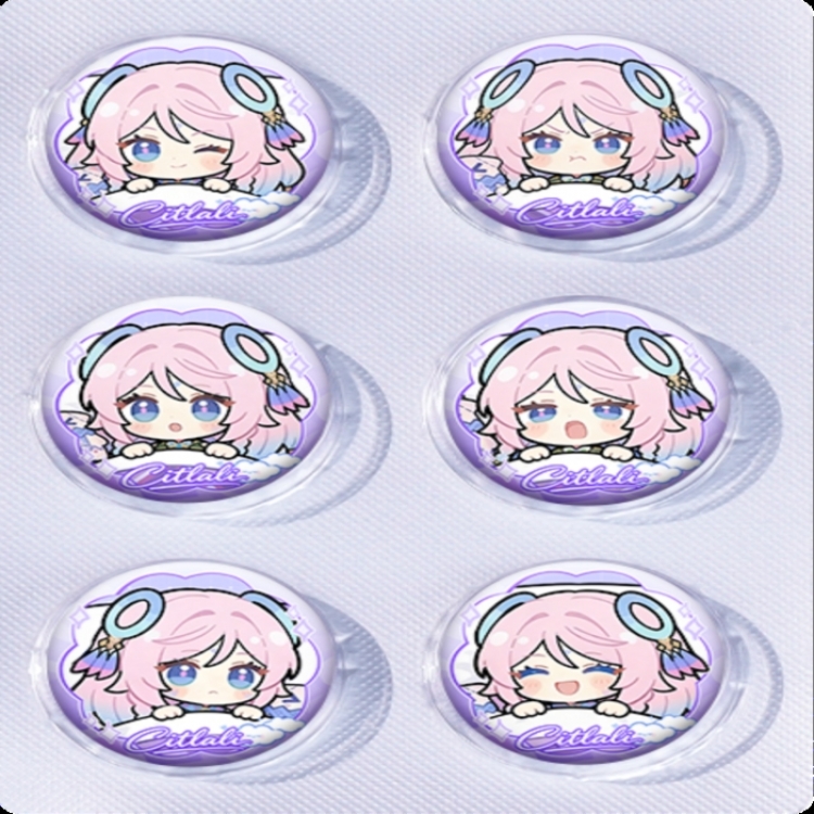 Genshin Impact Anime peripheral pill bar badge 25mm a set of 6 price for 5 sets