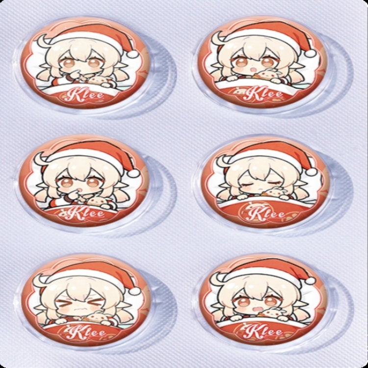 Genshin Impact Anime peripheral pill bar badge 25mm a set of 6 price for 5 sets