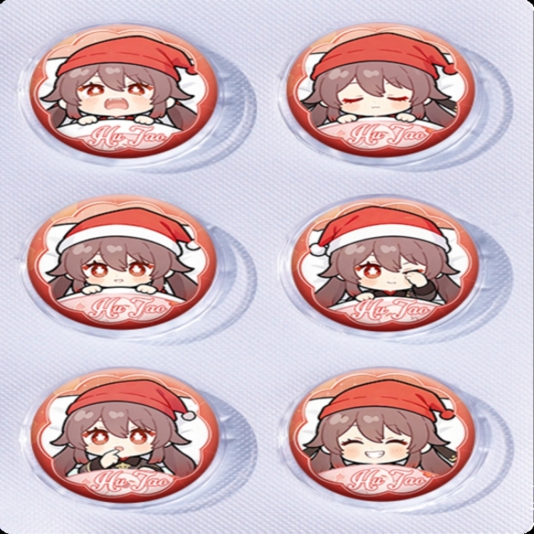 Genshin Impact Anime peripheral pill bar badge 25mm a set of 6 price for 5 sets