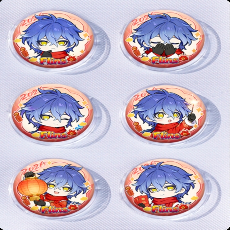 Genshin Impact Anime peripheral pill bar badge 25mm a set of 6 price for 5 sets