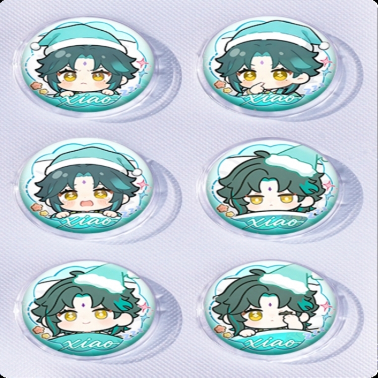 Genshin Impact Anime peripheral pill bar badge 25mm a set of 6 price for 5 sets