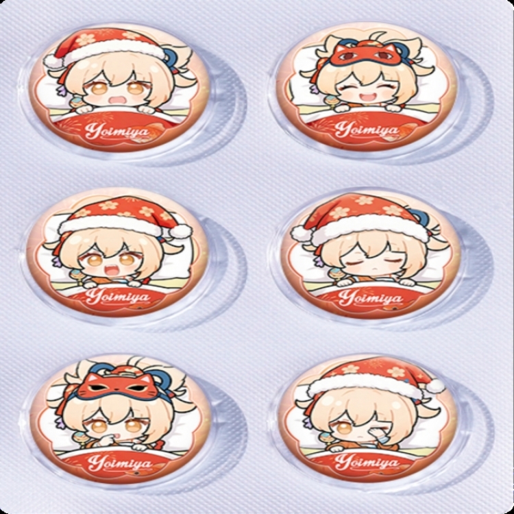 Genshin Impact Anime peripheral pill bar badge 25mm a set of 6 price for 5 sets