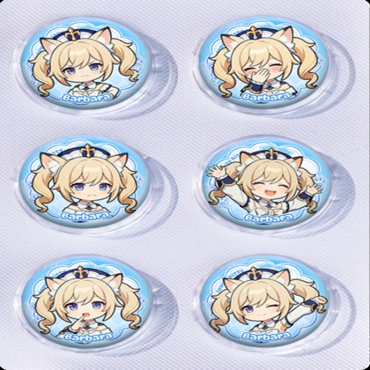 Genshin Impact Anime peripheral pill bar badge 25mm a set of 6 price for 5 sets