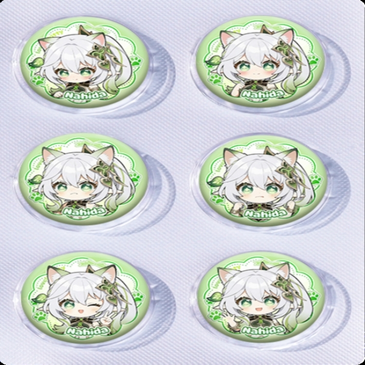Genshin Impact Anime peripheral pill bar badge 25mm a set of 6 price for 5 sets