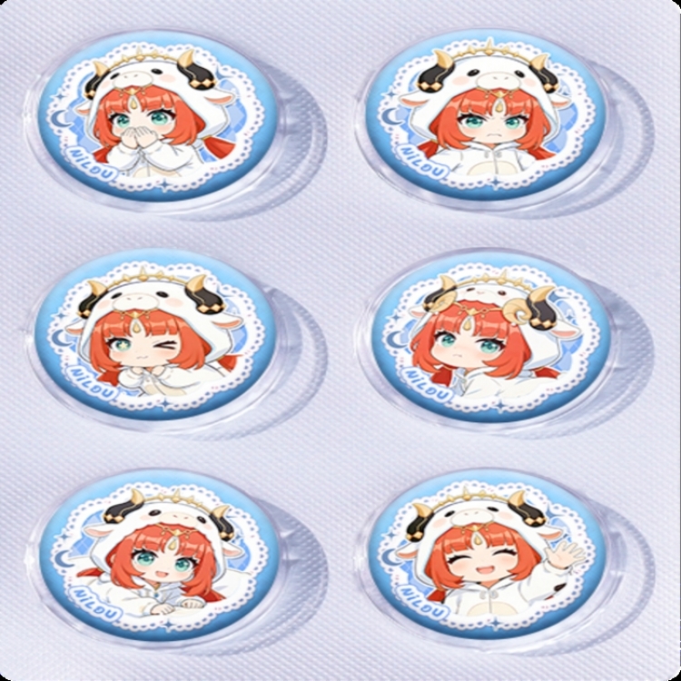 Genshin Impact Anime peripheral pill bar badge 25mm a set of 6 price for 5 sets