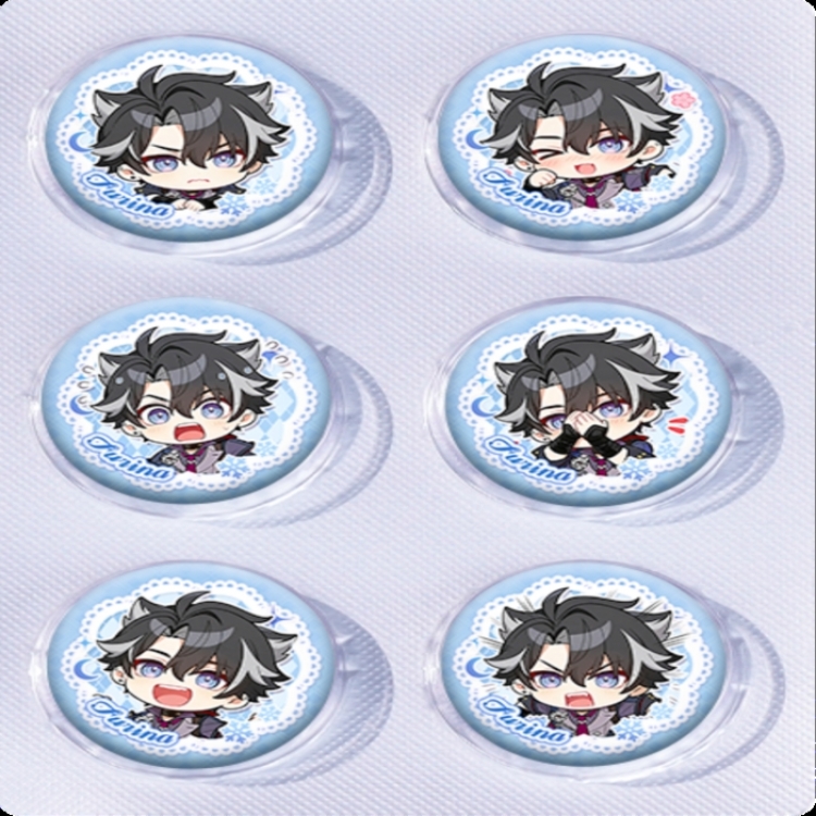 Genshin Impact Anime peripheral pill bar badge 25mm a set of 6 price for 5 sets