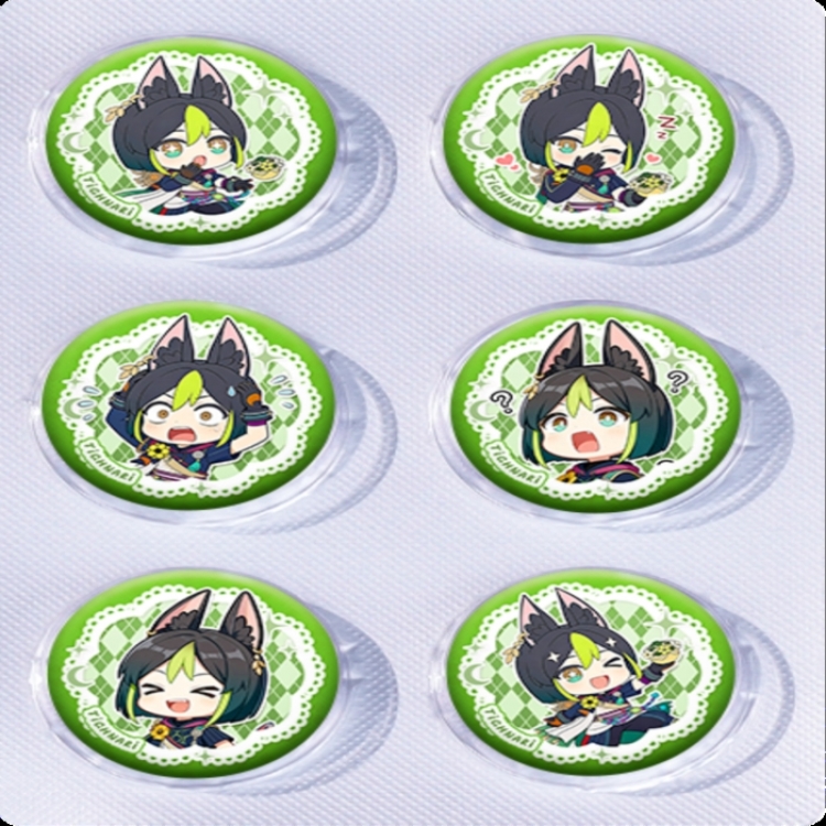 Genshin Impact Anime peripheral pill bar badge 25mm a set of 6 price for 5 sets