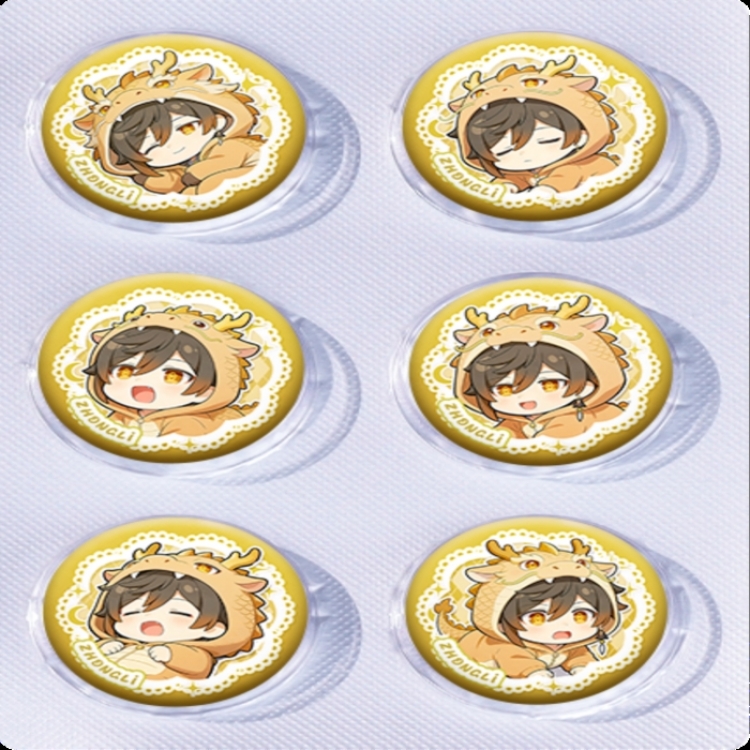Genshin Impact Anime peripheral pill bar badge 25mm a set of 6 price for 5 sets
