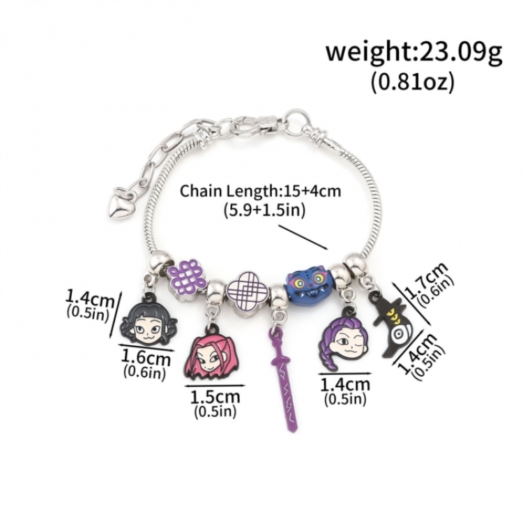 K-Pop:Demon Hunters Metal wristband bracelet OPP bag price for 5 pcs  