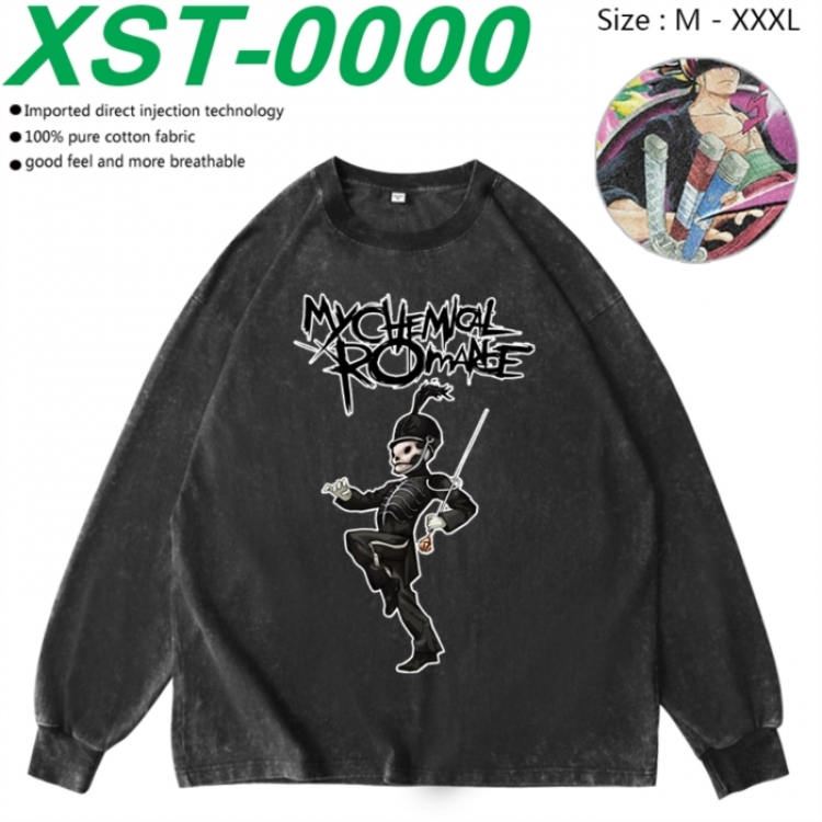 My chemical romance  Anime washing water pure cotton long sleeved sweatshirt from M to 3XL