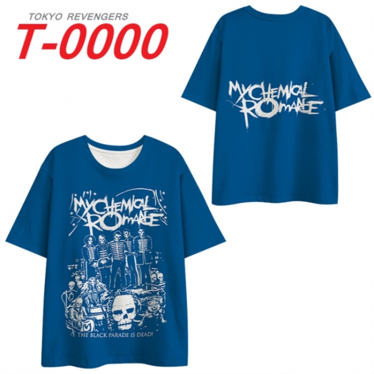My chemical romance Anime Full Color Milk Silk Short Sleeve T-Shirt from S to 6XL