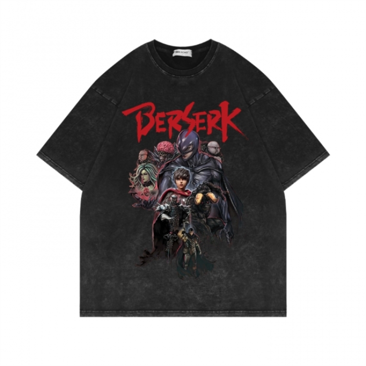 Berserk Anime Surrounding Direct Spray Technology Colorful Wash Short Sleeve T-shirt 280 grams from S to 2XL