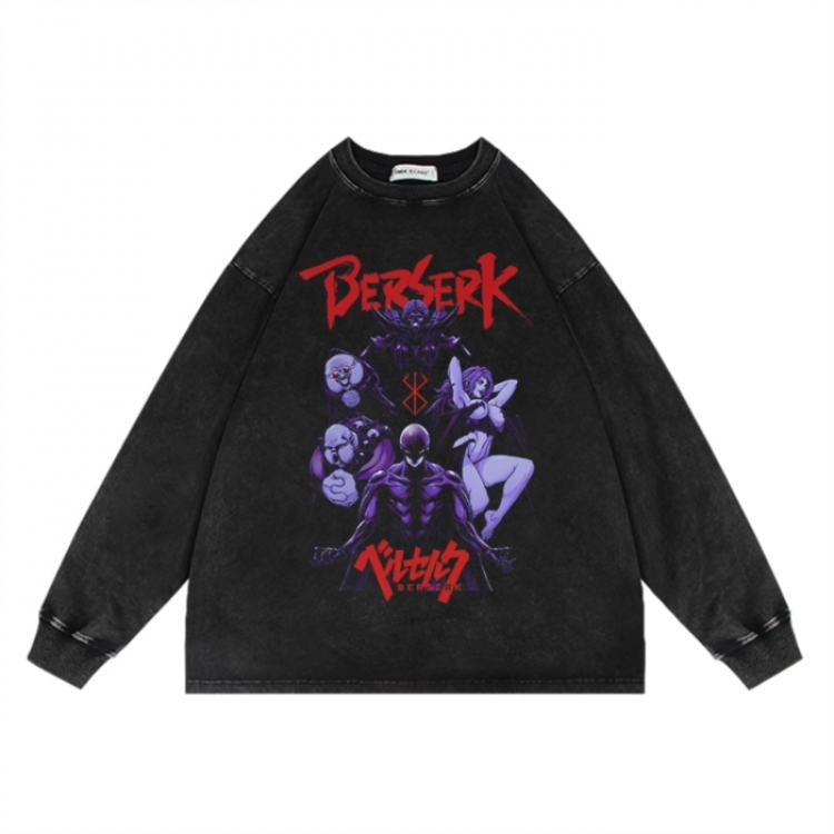 Berserk Anime Surrounding Direct Spray Technology Colorful Wash Short Sleeve T-shirt 300 grams from S to 2XL