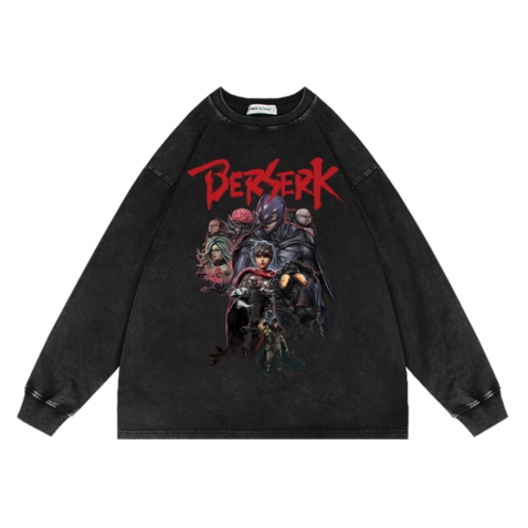 Berserk Anime Surrounding Direct Spray Technology Colorful Wash Short Sleeve T-shirt 300 grams from S to 2XL