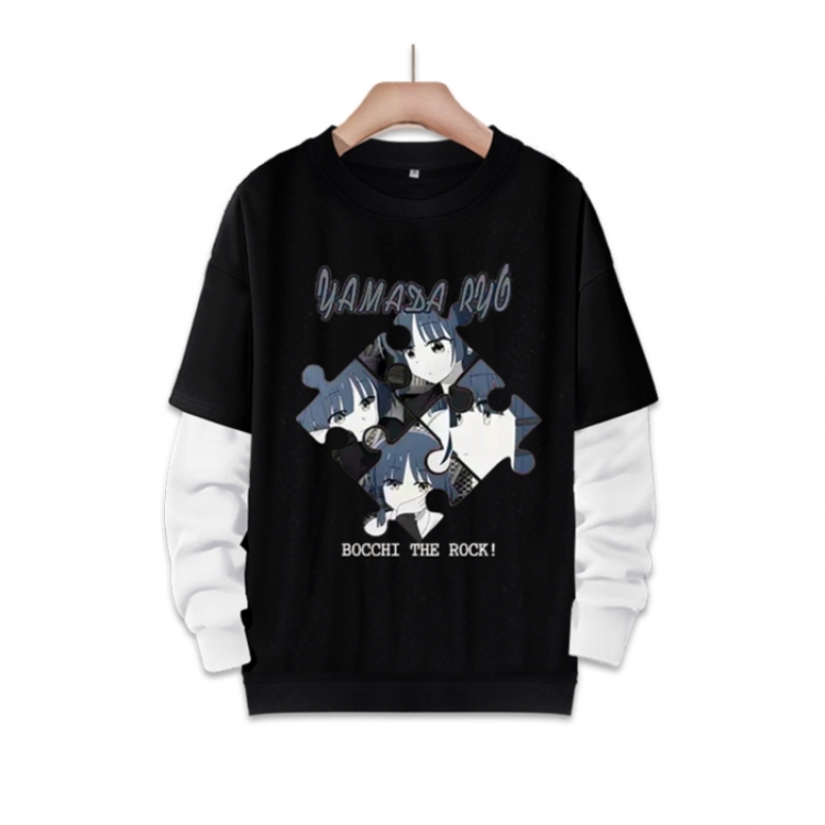BOCCHI THE ROCK! Anime fake two-piece thick round neck sweater from S to 3XL