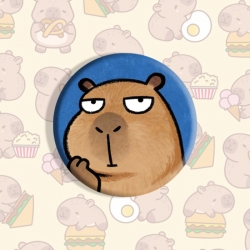 Kapibala Anime tinplate brooch...