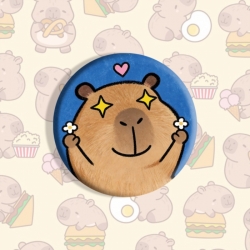 Kapibala Anime tinplate brooch...