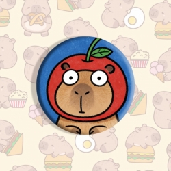 Kapibala Anime tinplate brooch...
