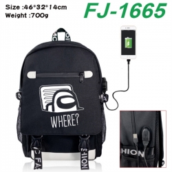 Among Us canvas USB backpack c...