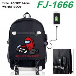 Among Us canvas USB backpack c...