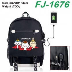 Chiikawa canvas USB backpack c...