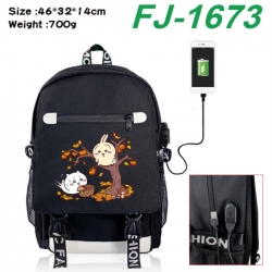 Chiikawa canvas USB backpack c...