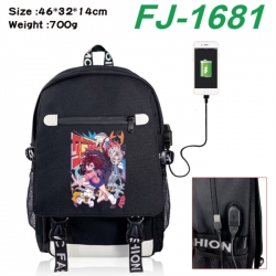 DANDADAN canvas USB backpack c...