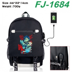 DANDADAN canvas USB backpack c...