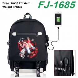 DANDADAN canvas USB backpack c...