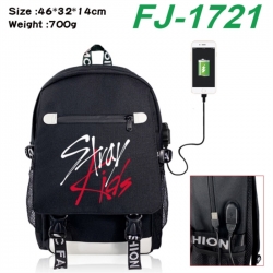 Stray Kids canvas USB backpack...