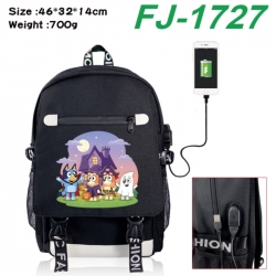 Bluey canvas USB backpack cart...