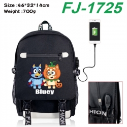 Bluey canvas USB backpack cart...