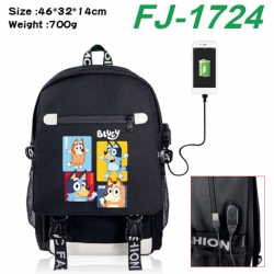 Bluey canvas USB backpack cart...