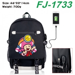 Super Mario canvas USB backpac...