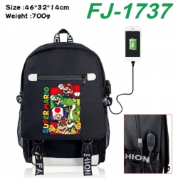 Super Mario canvas USB backpac...
